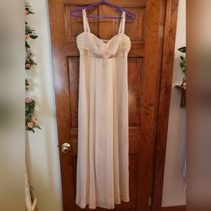 Silk beige gown sz 8